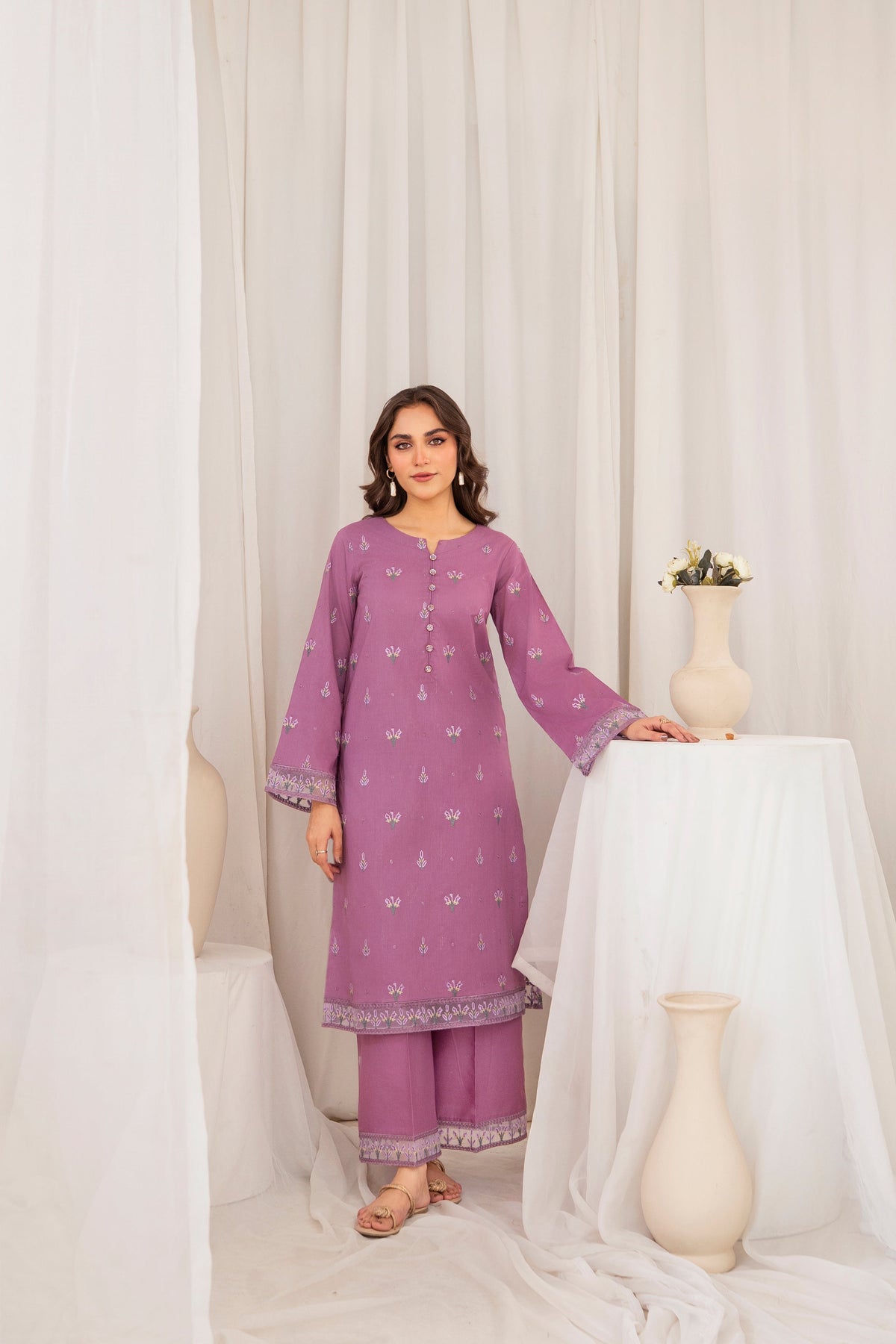 Zoya Zafar Stitched 2 Piece Cotton Collection'2025-ZELLBURY LONG KURTA SET