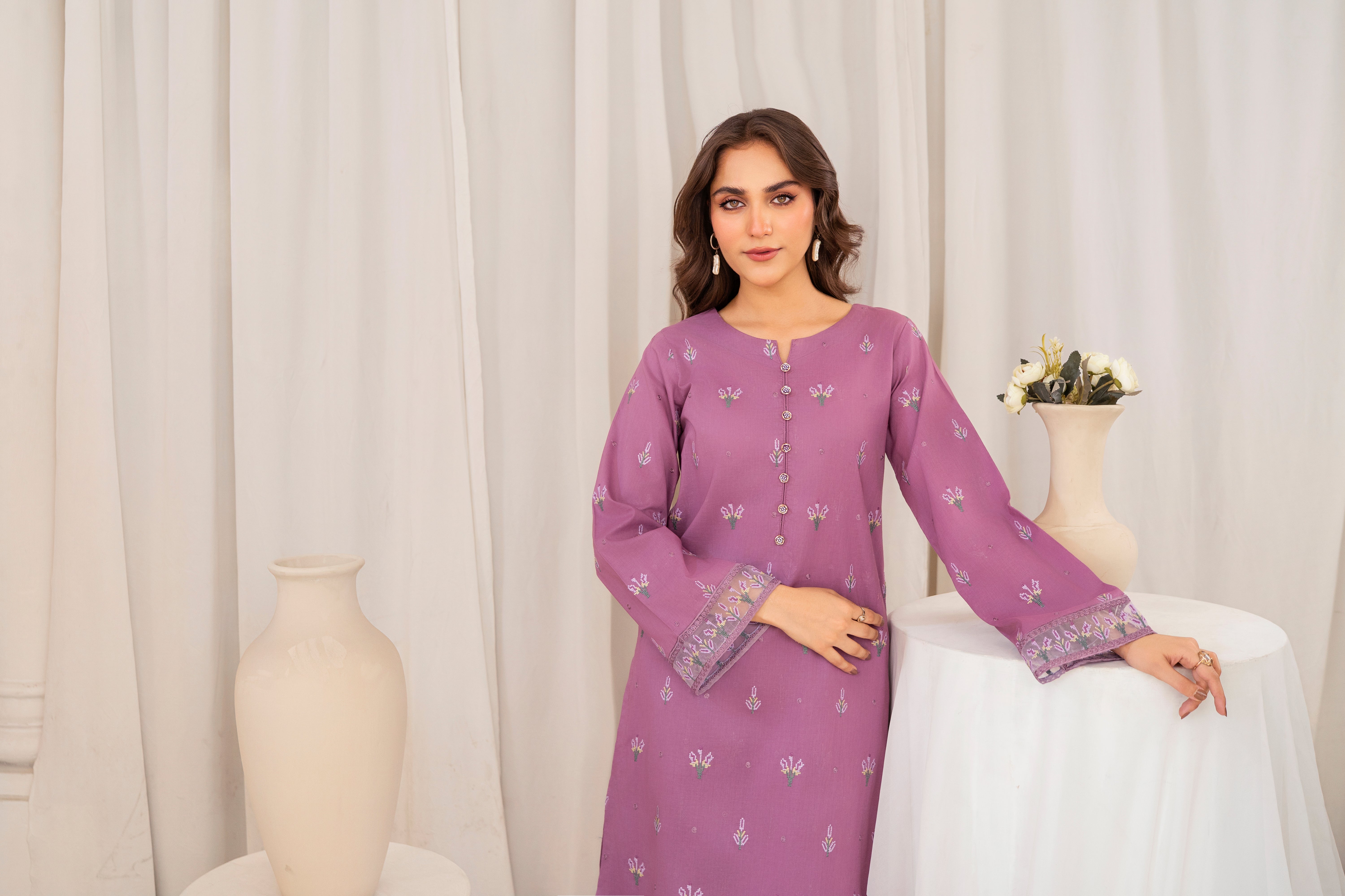 Zoya Zafar Stitched 2 Piece Cotton Collection'2025-ZELLBURY LONG KURTA SET