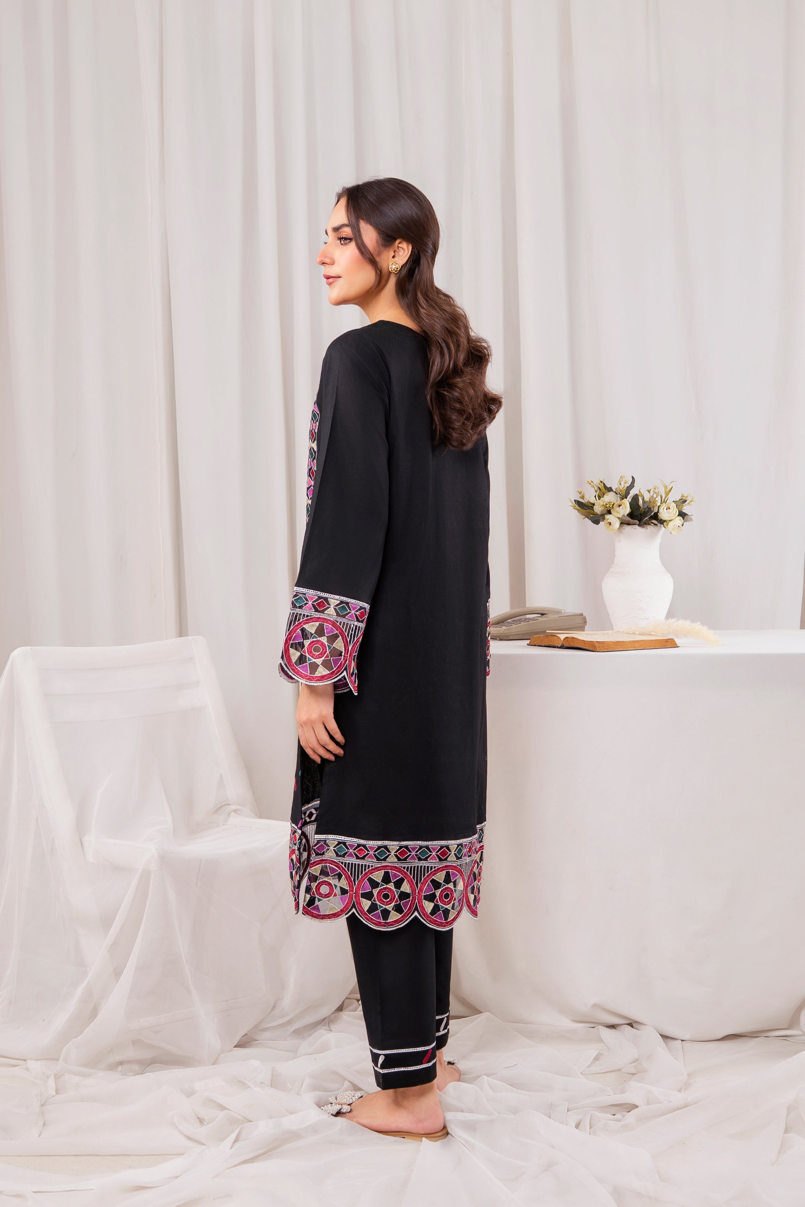 Zoya Zafar Stitched 2 Piece Cotton Collection'2025-Satrangi Sindh