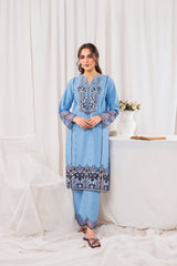 Zoya Zafar Stitched 2 Piece Cotton Collection'2025-Sky Summer