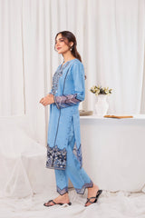 Zoya Zafar Stitched 2 Piece Cotton Collection'2025-Sky Summer