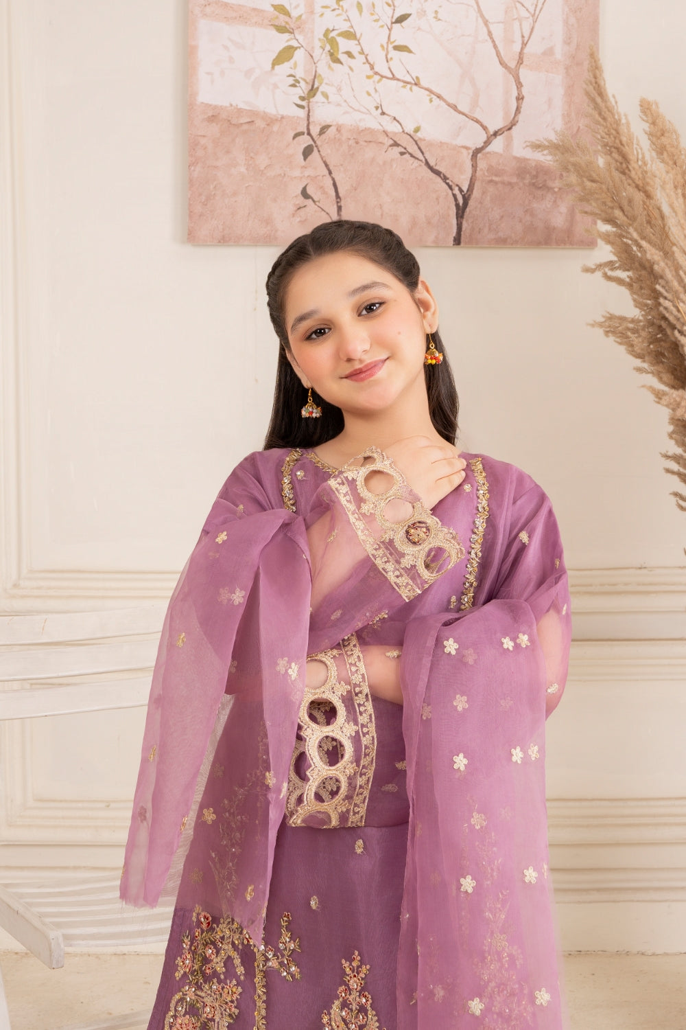 Khayat Stitched 3 Piece Formals Kids Collection'2025-Lilac