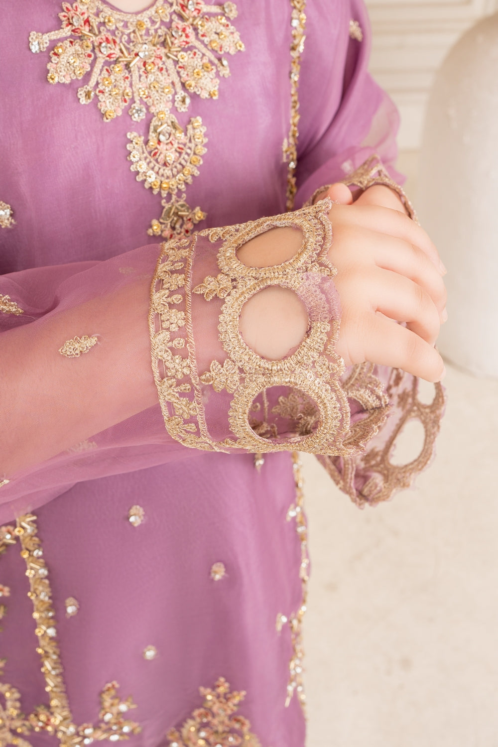 Khayat Stitched 3 Piece Formals Kids Collection'2025-Lilac