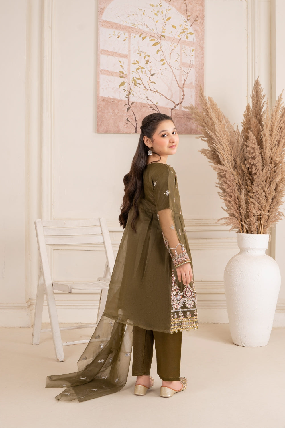 Khayat Stitched 3 Piece Formals Kids Collection'2025-Mehndi
