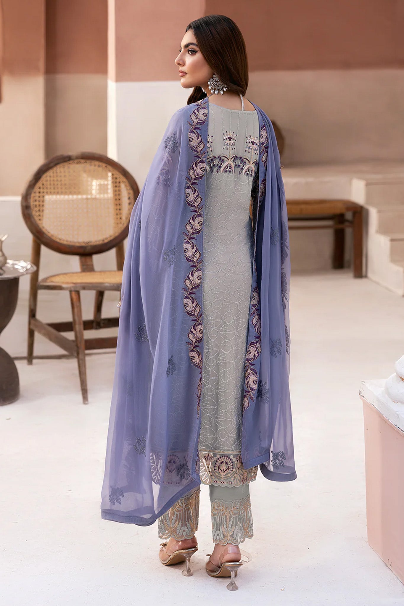 Arzoo by Ramsha Unstitched 3 Piece Chiffon Vol 01 Collection'2025-U-102