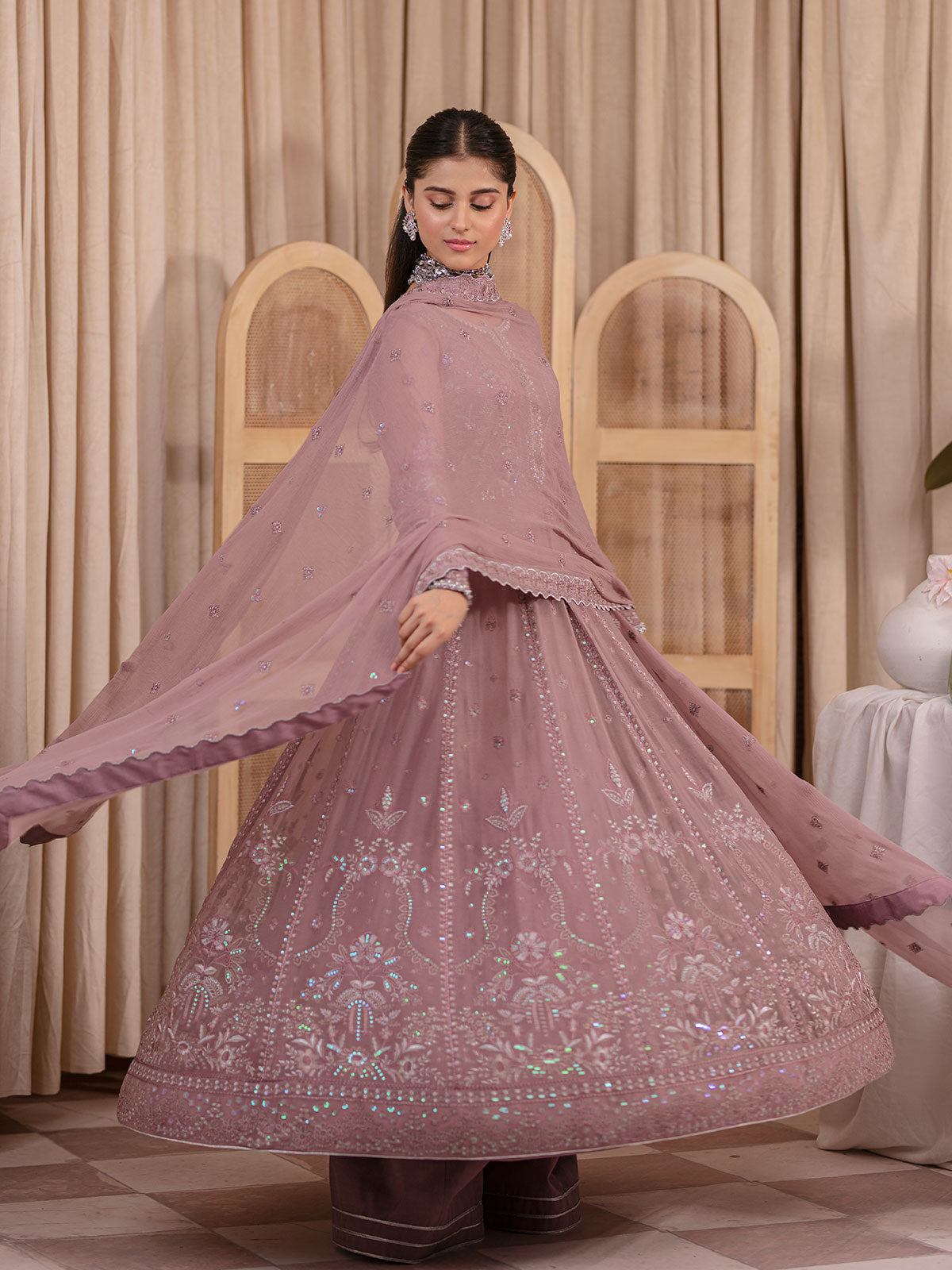 Gulaal Unstitched 3 Piece Emb Chiffon Collection'2023-Ezrah UC-03