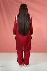 Urban Cut 2 Piece Cotton Embroidered Suit