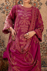 Ulfat By Johra Unstitched 3 Piece Emb Banarsi Jacquard Lawn Collection'2024-JH-253
