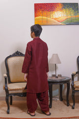 Real Image Kids Kurta Shalwar Collection-KS-489 Slim Fit Maroon