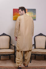 Real Image Mens Kurta Shalwar Collection'2025-D - 489 Gold