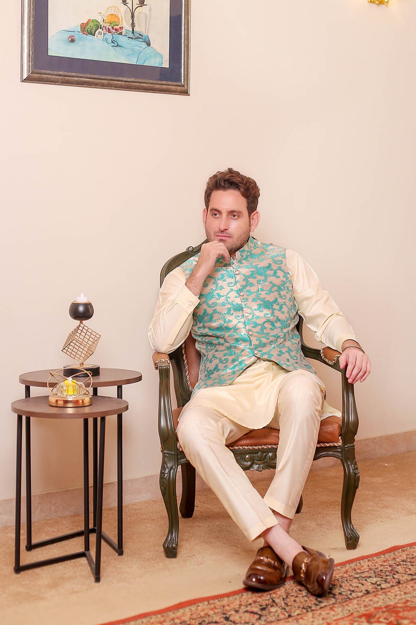 Real Image Mens Waist Coat Collection'2025-WP - 160 Sky Blue