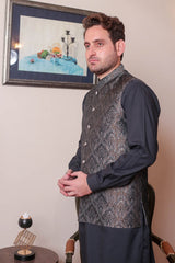 Real Image Mens Waist Coat Collection'2025-WP - 159 Dark Grey