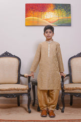 Real Image Kids Kurta Shalwar Collection-KS-489 Slim Fit Gold