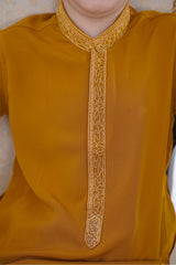 Real Image Kids Kurta Shalwar Collection-KS-479 Slim Fit Mustard