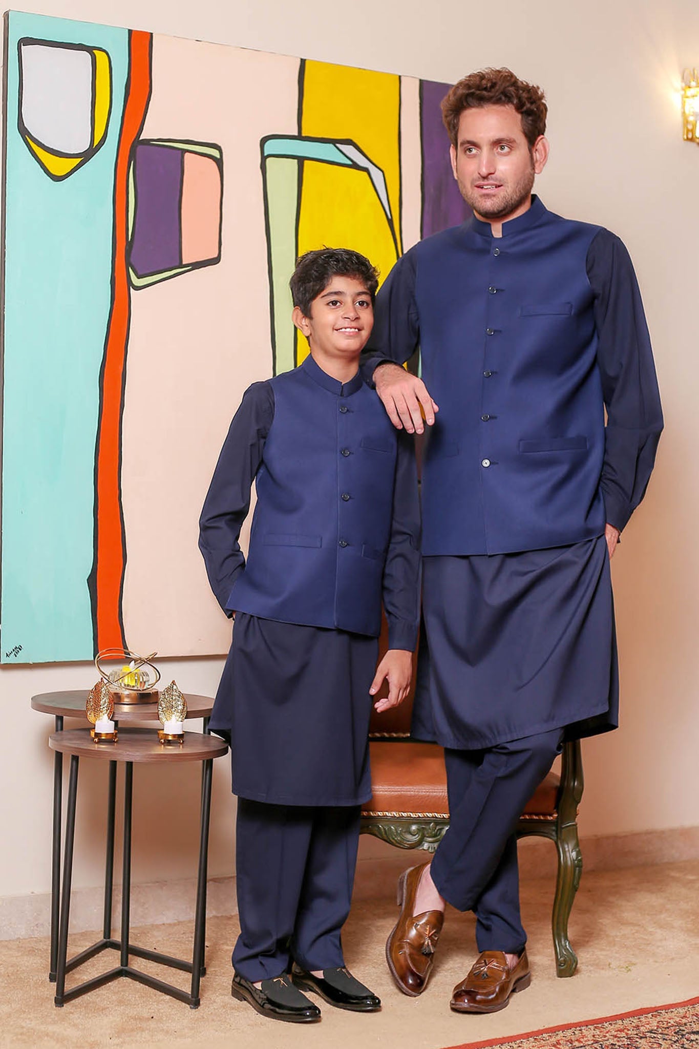 Real Image Kids Waist Coat Collection'2025-OKW-032 Smart Fit Royal Blue