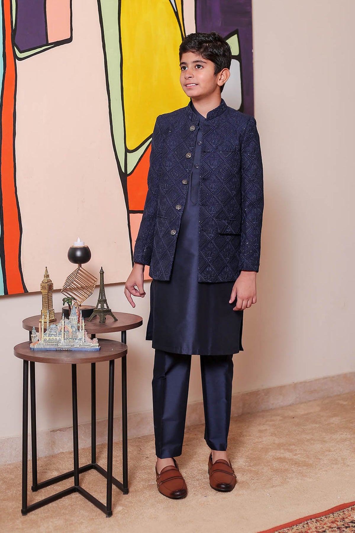 Real Image Kids Prince Coat Collection'2025-OKPC-008 Smart Fit Navy