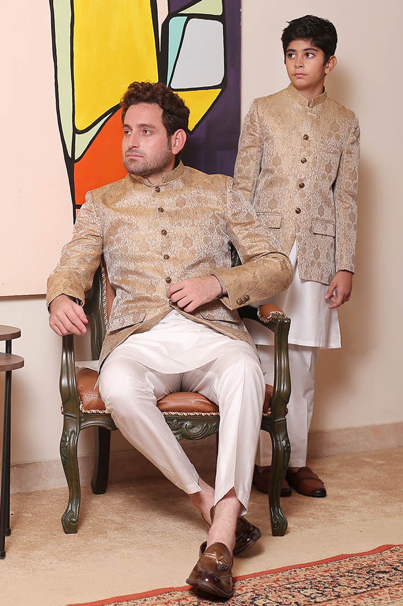 Real Image Mens Prince Coat Collection'2025-OPC - 005 Gold