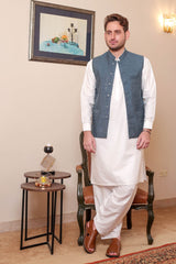 Real Image Mens Waist Coat Collection'2025-WP - 110 Blue