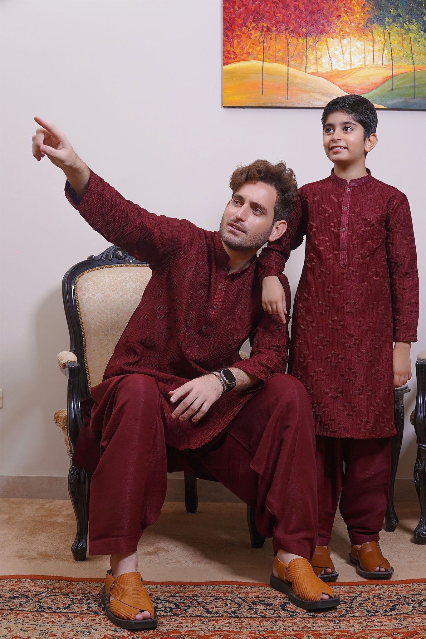 Real Image Kids Kurta Shalwar Collection-KS-489 Slim Fit Maroon