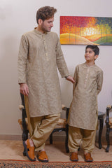 Real Image Kids Kurta Shalwar Collection-KS-489 Slim Fit Fawn