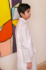 Real Image Kids Waist Coat Collection'2025-OKW-025 Smart Fit Off White