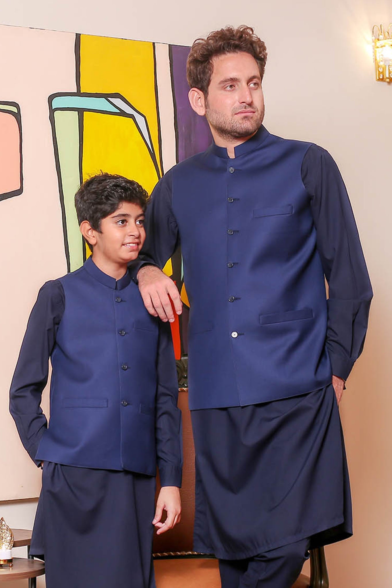 Real Image Kids Waist Coat Collection'2025-OKW-032 Smart Fit Royal Blue