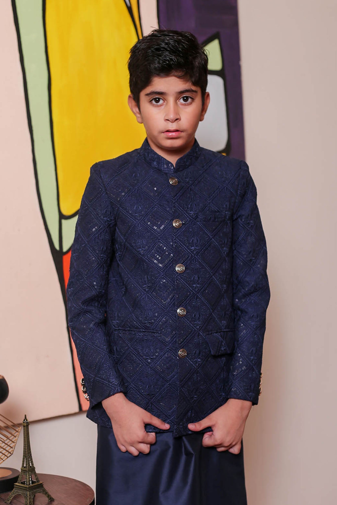 Real Image Kids Prince Coat Collection'2025-OKPC-008 Smart Fit Navy