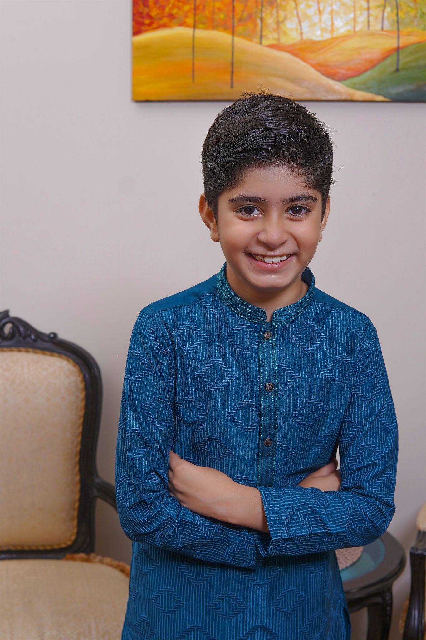 Real Image Kids Kurta Shalwar Collection-KS-489 Slim Fit Green