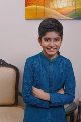 Real Image Kids Kurta Shalwar Collection-KS-489 Slim Fit Green