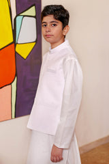 Real Image Kids Waist Coat Collection'2025-OKW-025 Smart Fit Off White