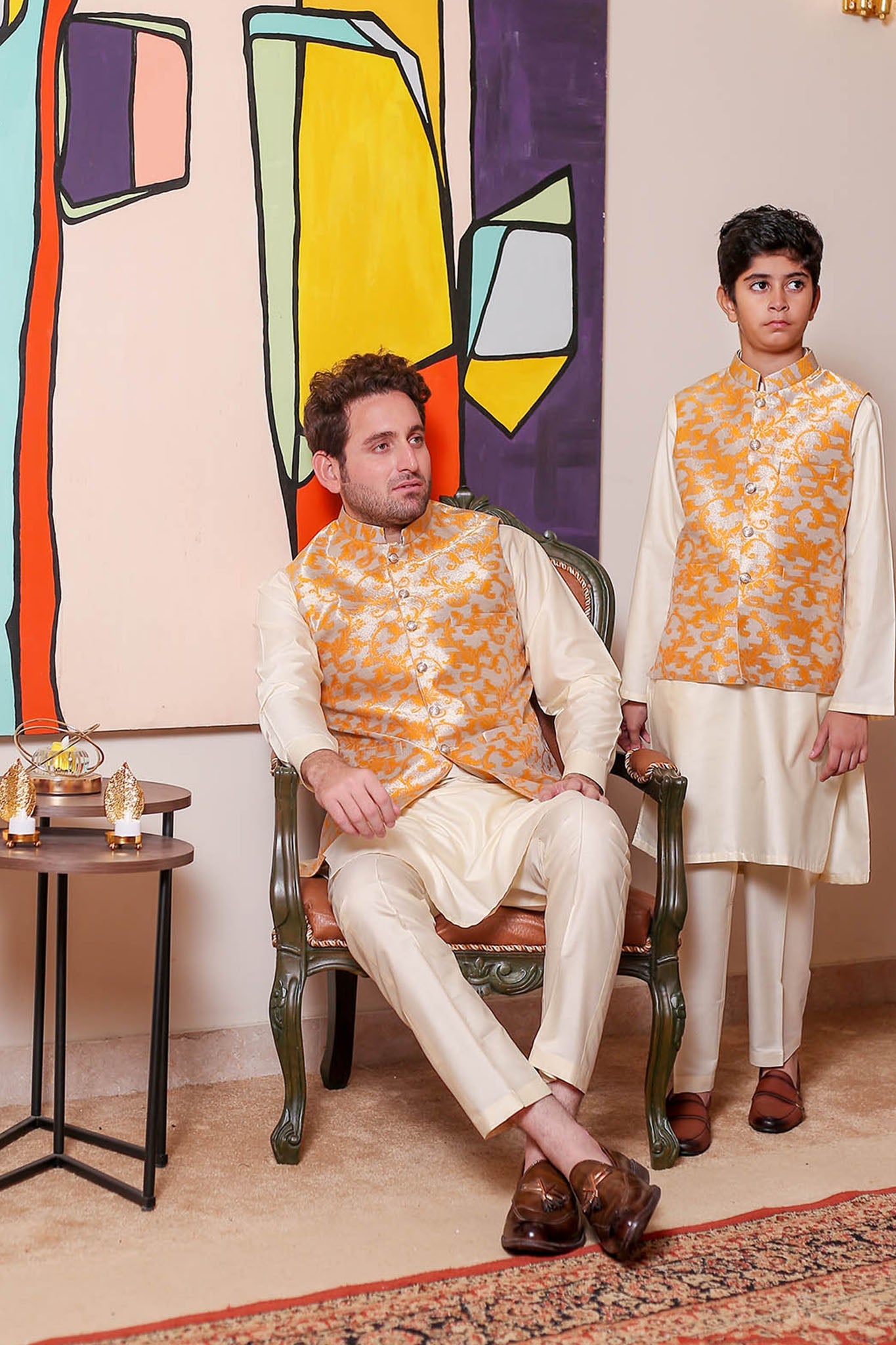 Real Image Mens Waist Coat Collection'2025-OW - 046 Yellow