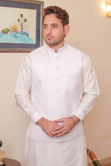Real Image Mens Waist Coat Collection'2025-OW - 025 Off White