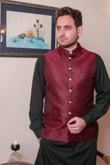 Real Image Mens Waist Coat Collection'2025-OW - 043 Maroon
