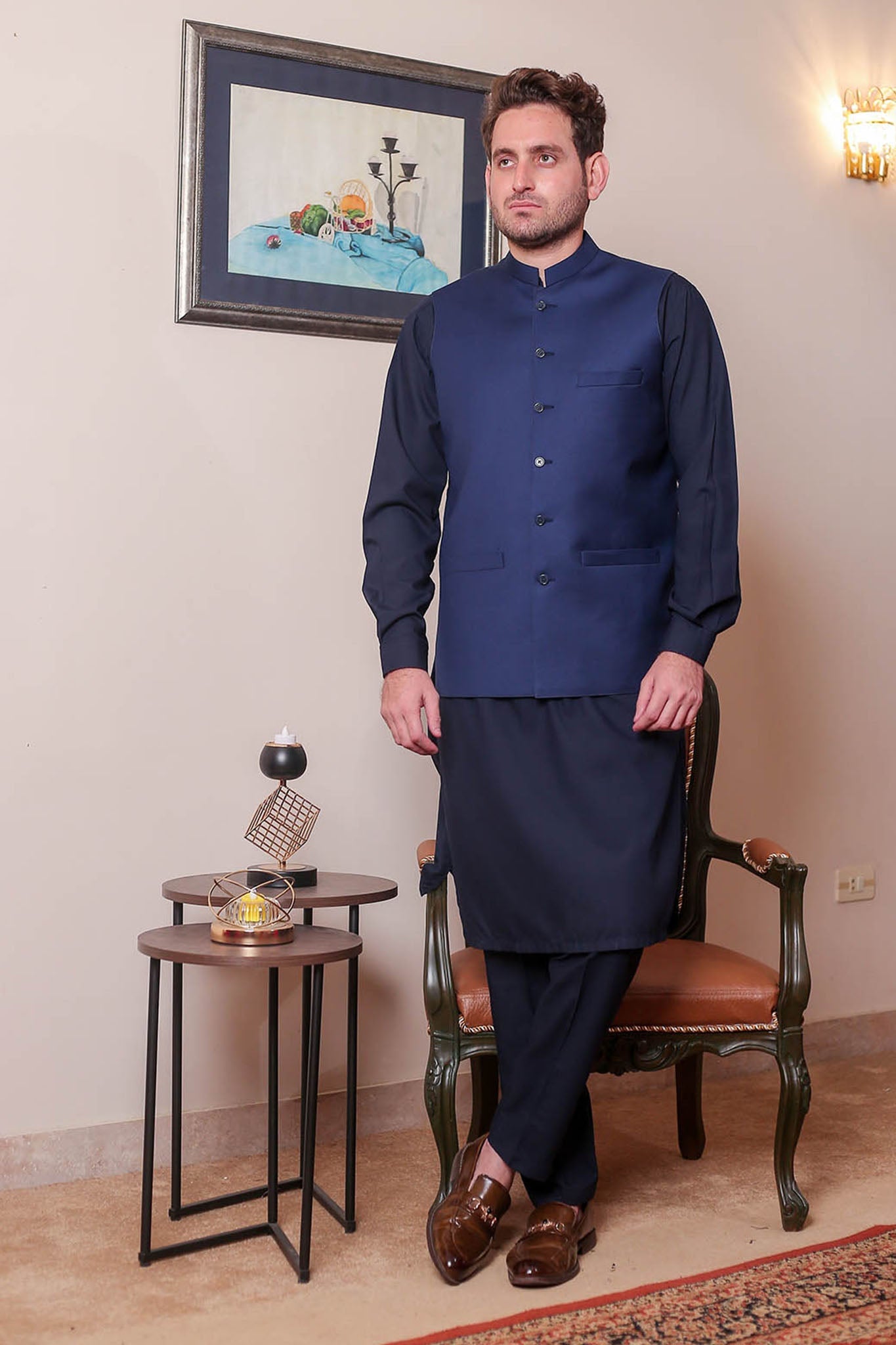 Real Image Mens Waist Coat Collection'2025-OW - 032 Royal Blue