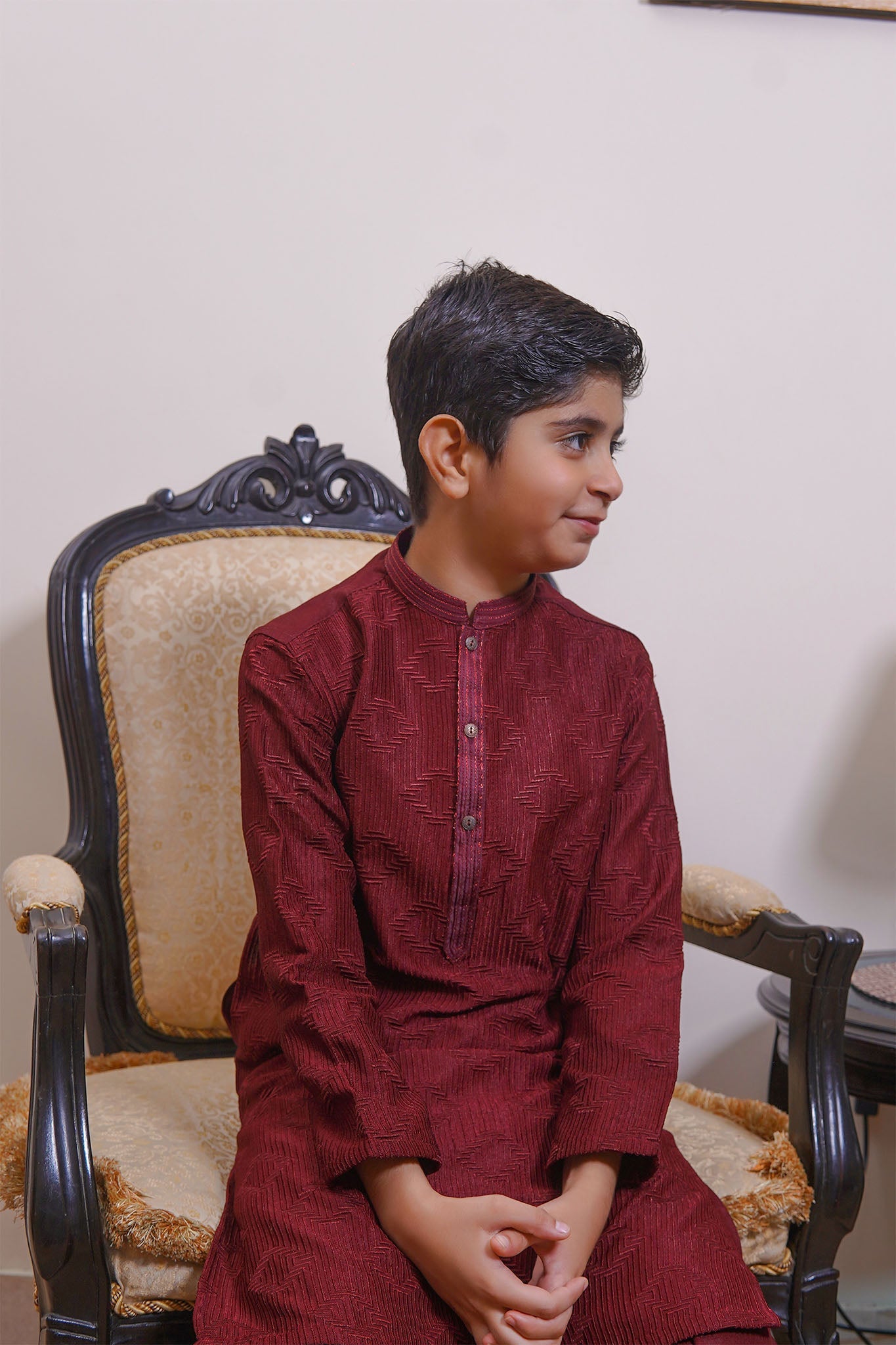 Real Image Kids Kurta Shalwar Collection-KS-489 Slim Fit Maroon
