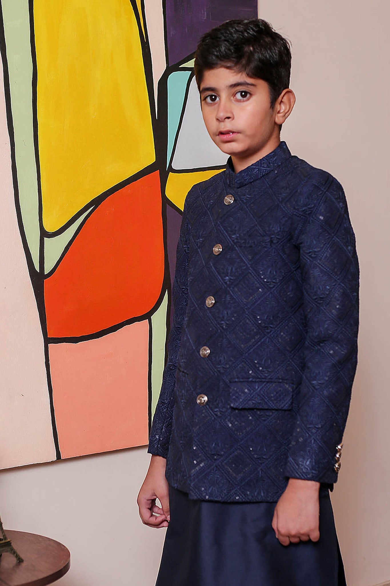 Real Image Kids Prince Coat Collection'2025-OKPC-008 Smart Fit Navy
