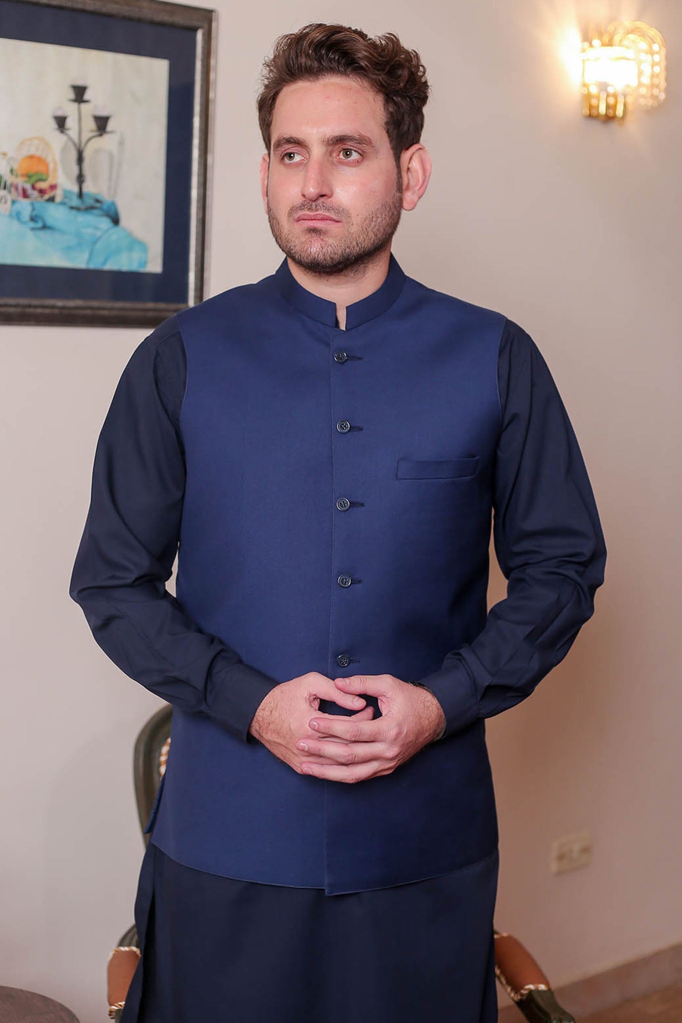 Real Image Mens Waist Coat Collection'2025-OW - 032 Royal Blue