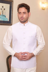 Real Image Mens Waist Coat Collection'2025-OW - 026 White