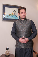 Real Image Mens Waist Coat Collection'2025-WP - 159 Dark Grey