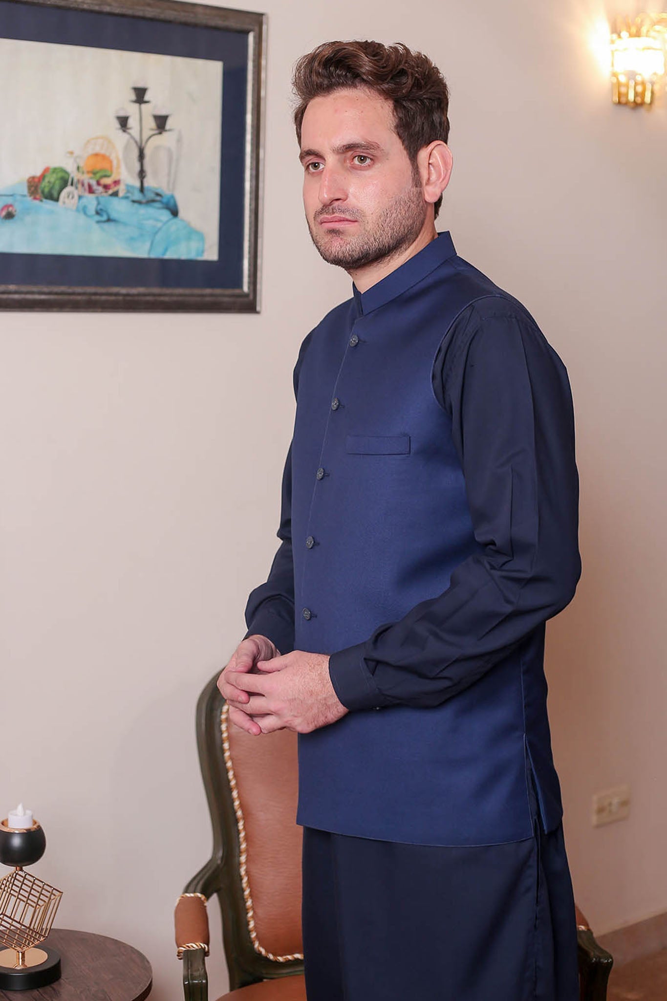 Real Image Mens Waist Coat Collection'2025-OW - 032 Royal Blue