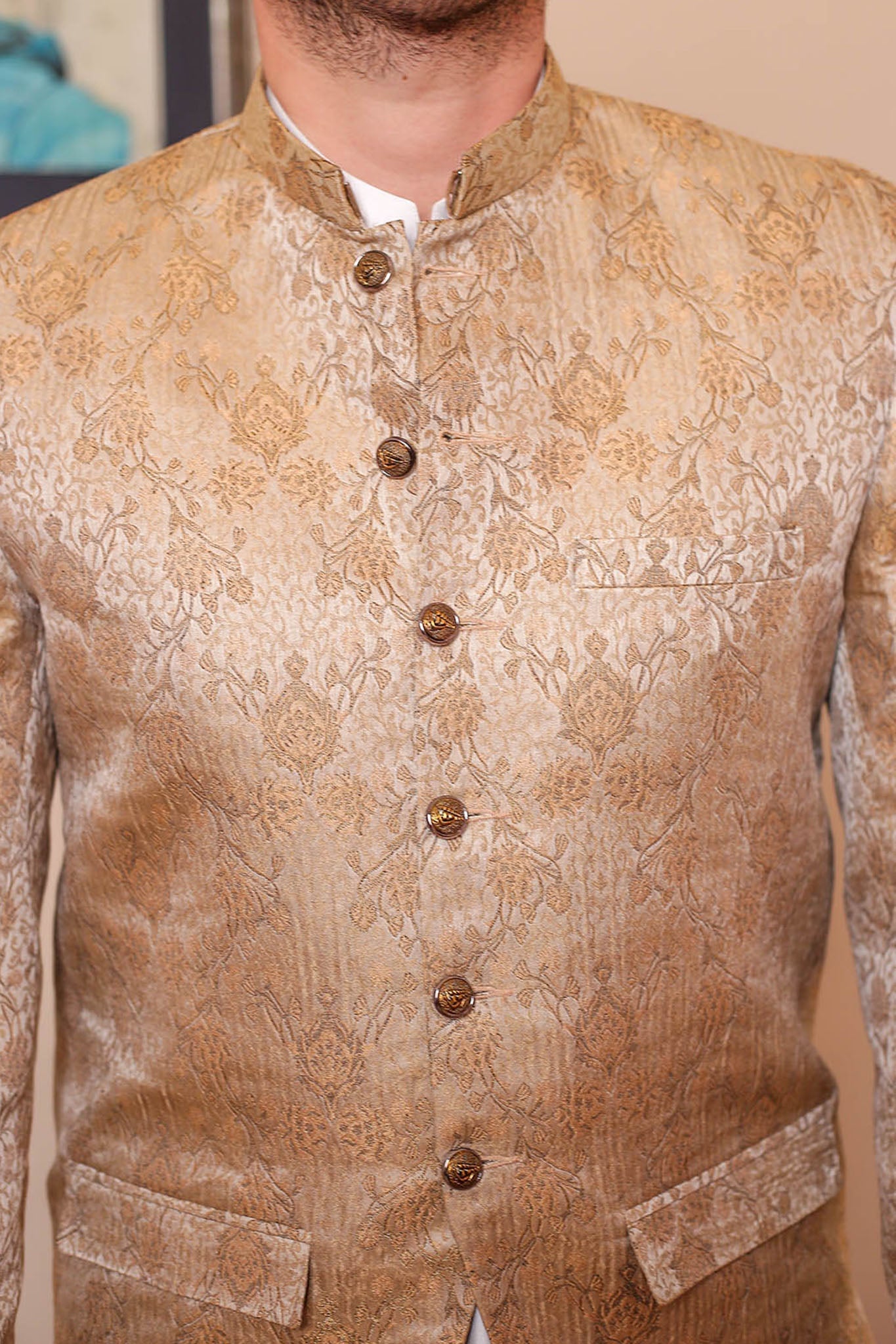 Real Image Mens Prince Coat Collection'2025-OPC - 005 Gold