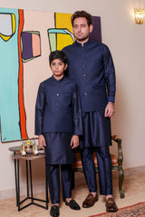 Real Image Kids Waist Coat Collection'2025-OKW-031 Smart Fit Blue