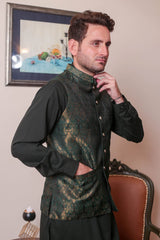 Real Image Mens Waist Coat Collection'2025-OW - 048 Dark Green