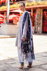 Taneez by Roheenaz Unstitched 3 Piece Block Printed Lawn Collection'2024-RNB-03-A-Afsaneh