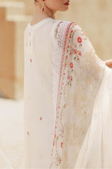 Noor Saadia Asad Unstitched 3 Piece Eid Handwork Laserkari Emb Lawn Collection'2024-D-09