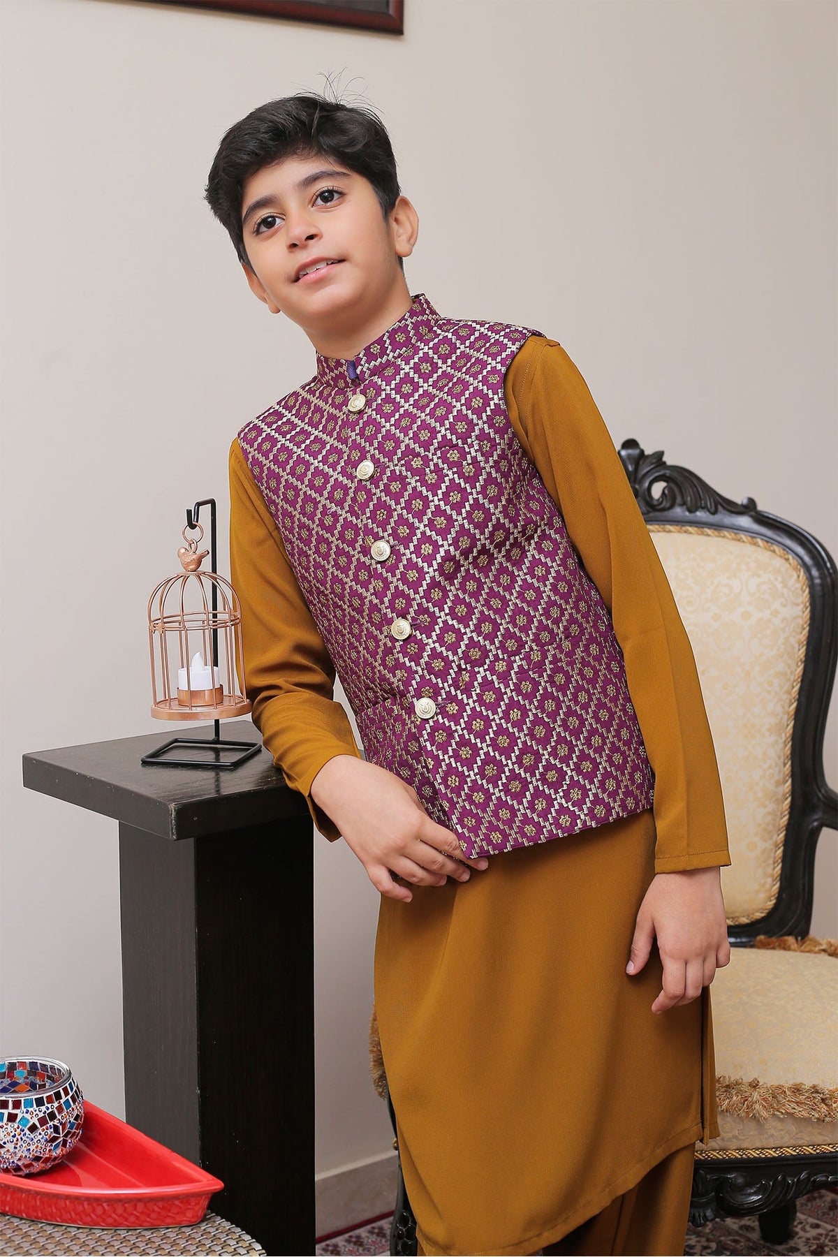 Real Image Kids Waist Coat Collection'2025-OKW-013 Smart Fit