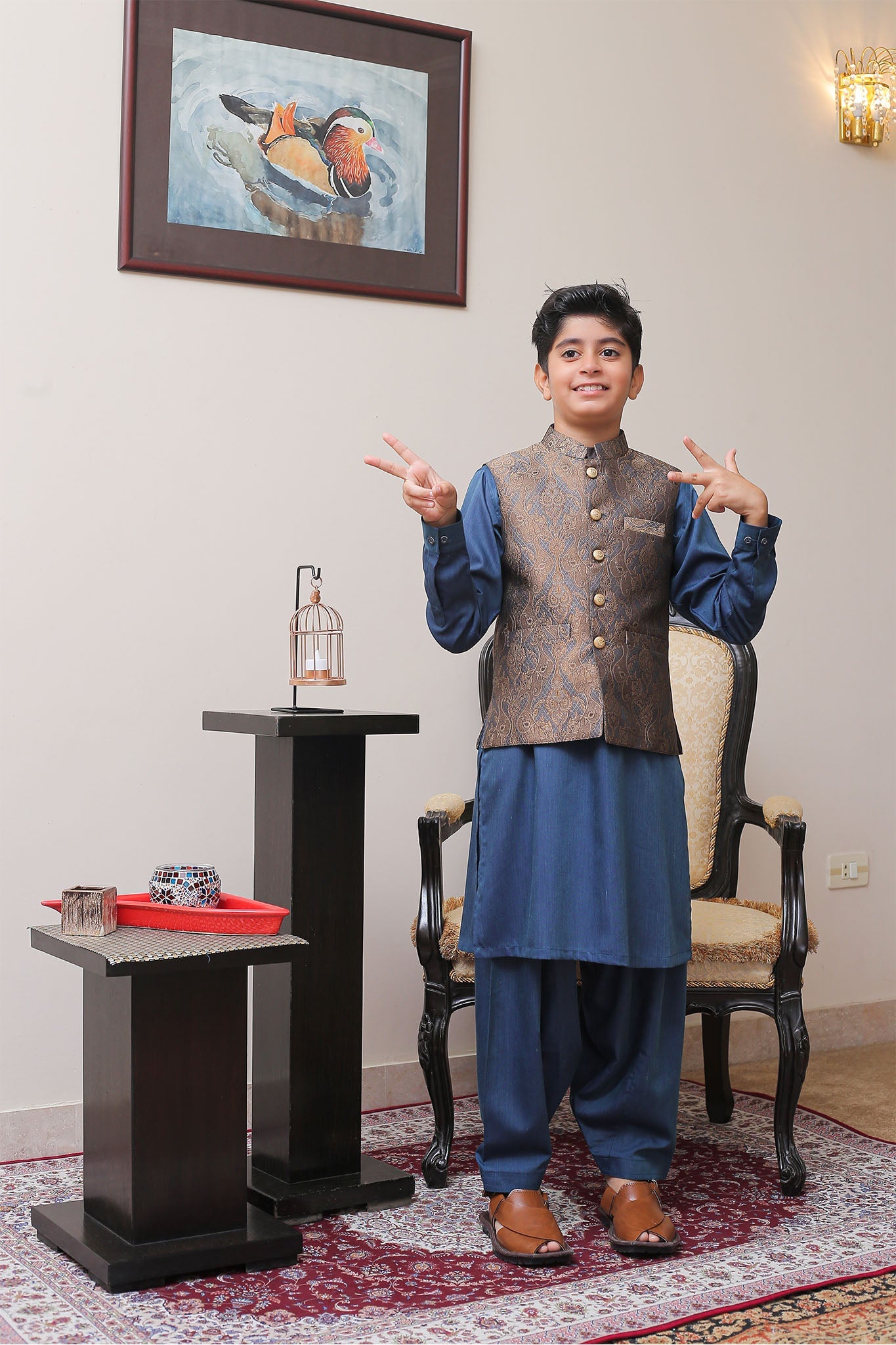 Real Image Kids Waist Coat Collection'2025-OKW-007 Smart Fit