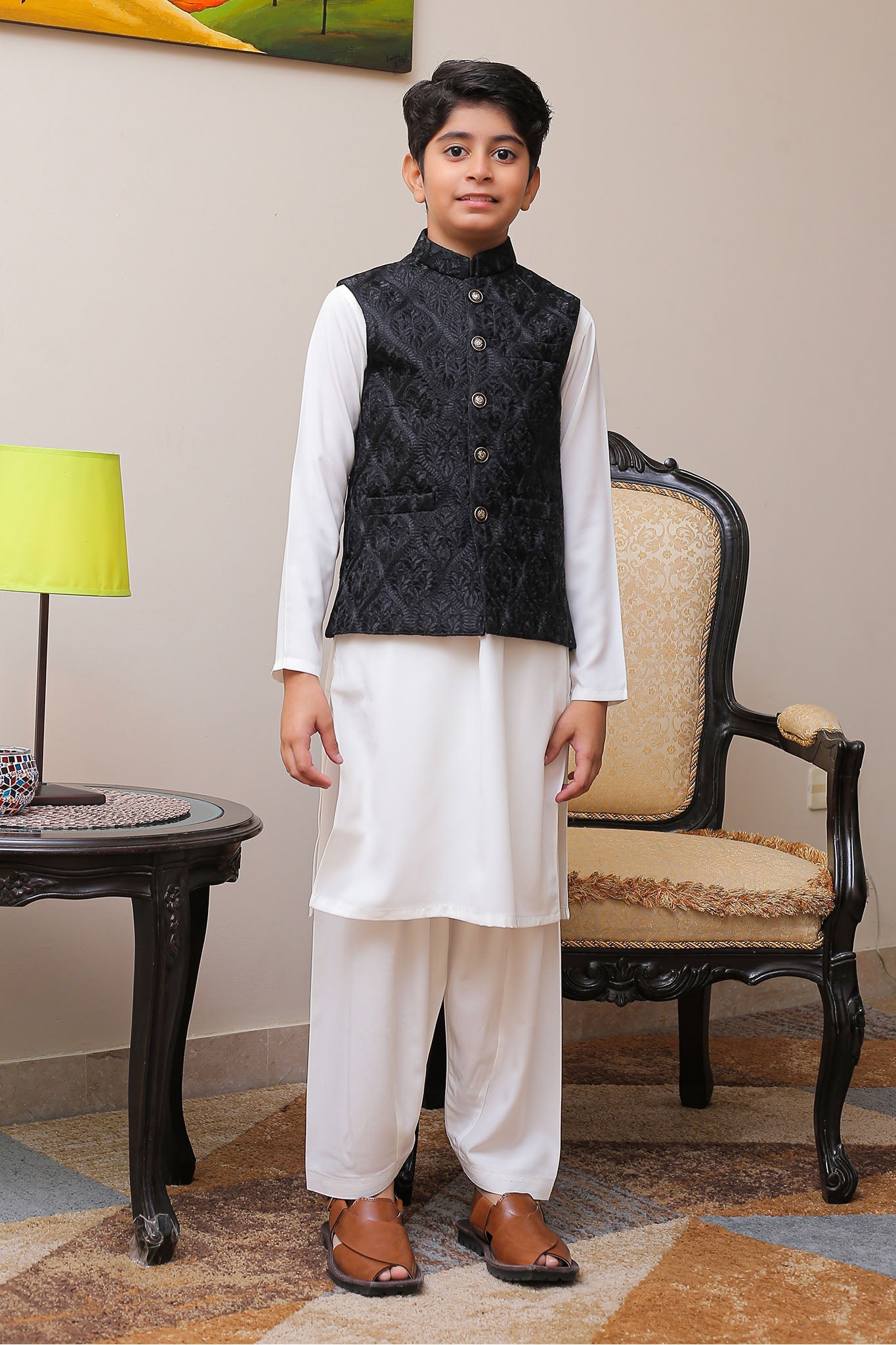 Real Image Kids Waist Coat Collection'2025-OKW-003 Smart Fit