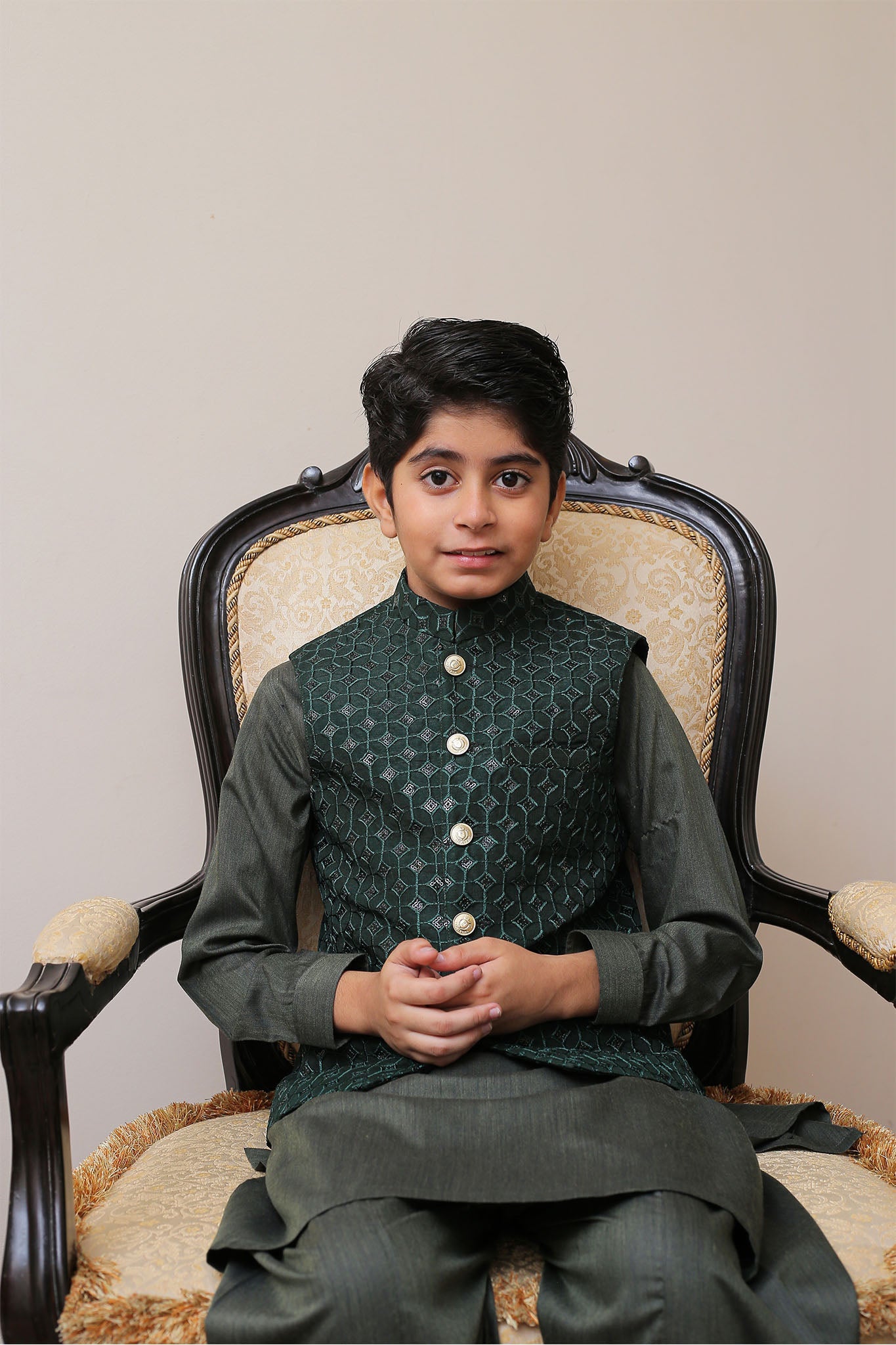 Real Image Kids Waist Coat Collection'2025-OKW-009 Smart Fit