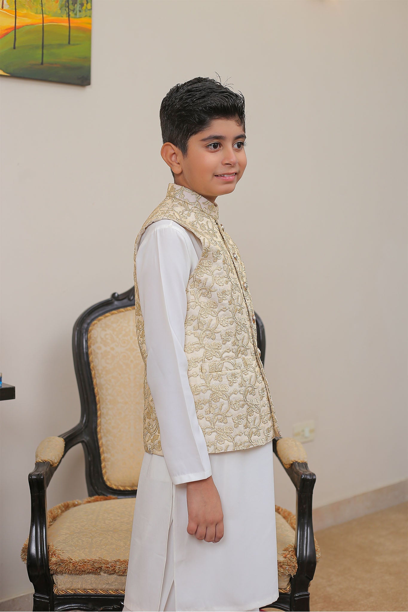 Real Image Kids Waist Coat Collection'2025-OKW-019 Smart Fit